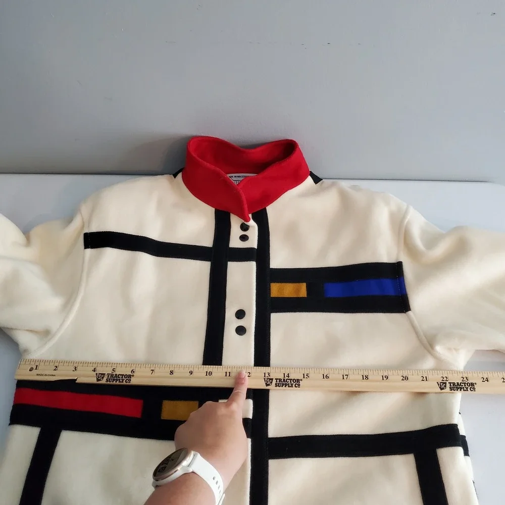 International Scene Vintage Mondrian Style Wool Jacket Colorblock Rainbow 12